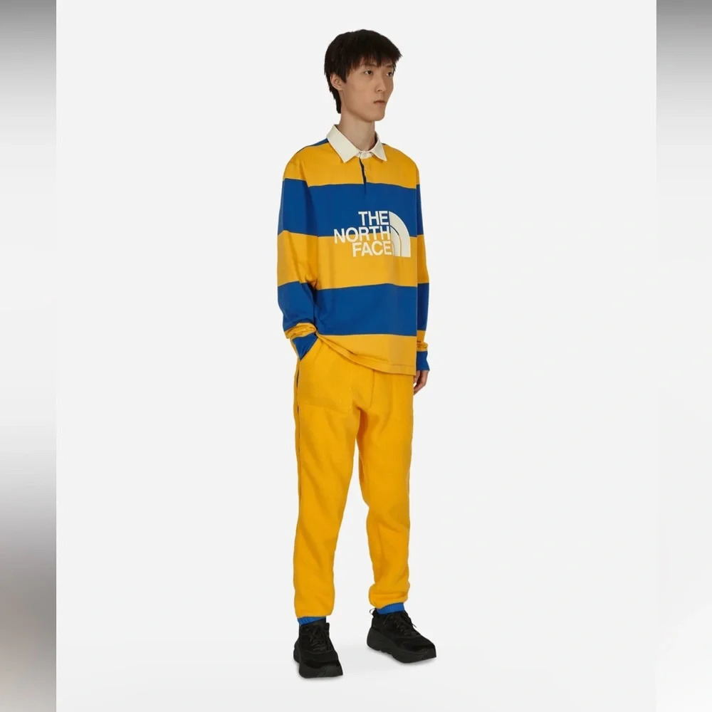 The North Face Black Series Color Block Fleece Sweatpants Orange Blue Youth - Picture 3 of 5